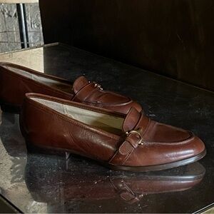Etienne Aigner Rich Brown Leather Loafers